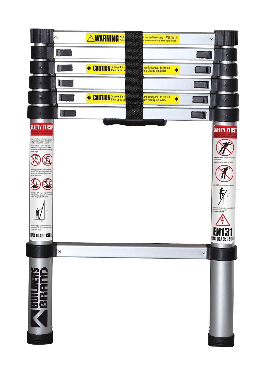 1.95m Lightweight Aluminium Telescopic Ladder GorillaSpoke Gadgets