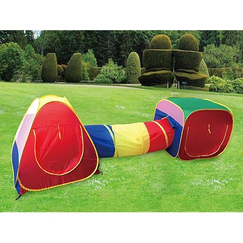 Cubby-Tube-Teepee 3pc Pop-up Play Tent Children Tunnel Kids Adventure Station by POCO DIVO
