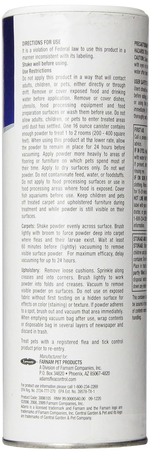 Amazon.com : Adams Flea Control Carpet Powder (16 oz) : Pest ...