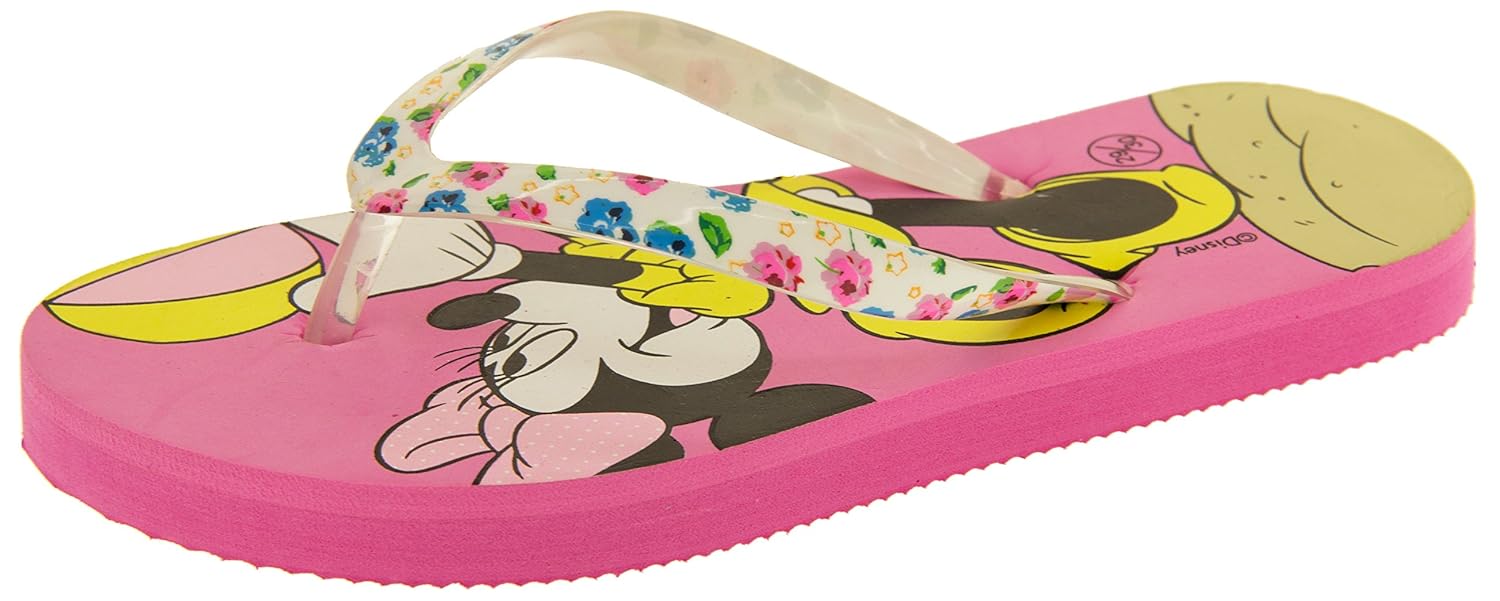 Disney Girls Minnie Mouse Daisy Duck Pink Flip Flop Beach Sandals 2-3 M US Little Kid | $49 