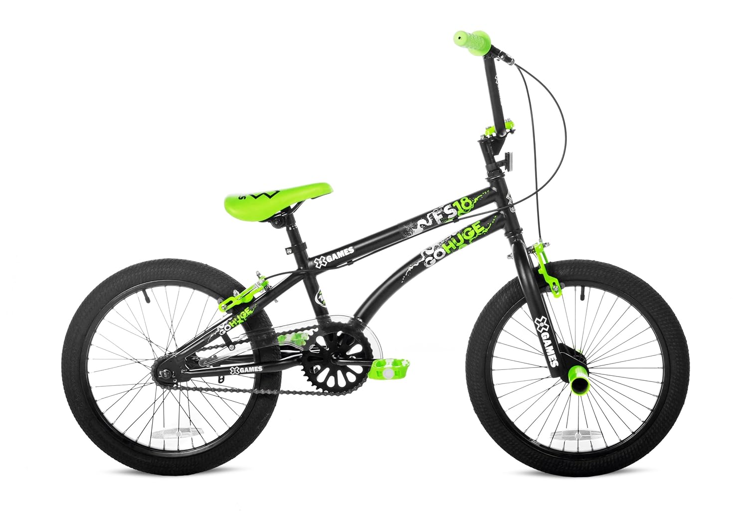 XGames FS18 Boys Bike (18Inch Wheels), Black/Green eBay