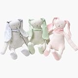 Organic Egyptian Cotton Gingham Rabbit Friend - 15, Pink