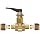 Parker VQ Series Brass Toggle Valve, Inline, Toggle Handle, PTFE Stem, A-Lok Compression Fitting