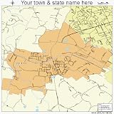 Huge Street & Road Map of Vine Grove, Kentucky KY - Printed poster size wall atlas of your home town