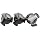 Dormer E500 High-Speed Steel Straight Flute Tap Set, Uncoated (Bright) Finish, Round Shank with Square End, 3-Piece Set (1 Each of Incomplete Profile Taper and Plug Chamfers, 1 Standard Bottoming Chamfer)