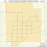 Huge Street & Road Map of Gravity, Iowa IA - Printed poster size wall atlas of your home town