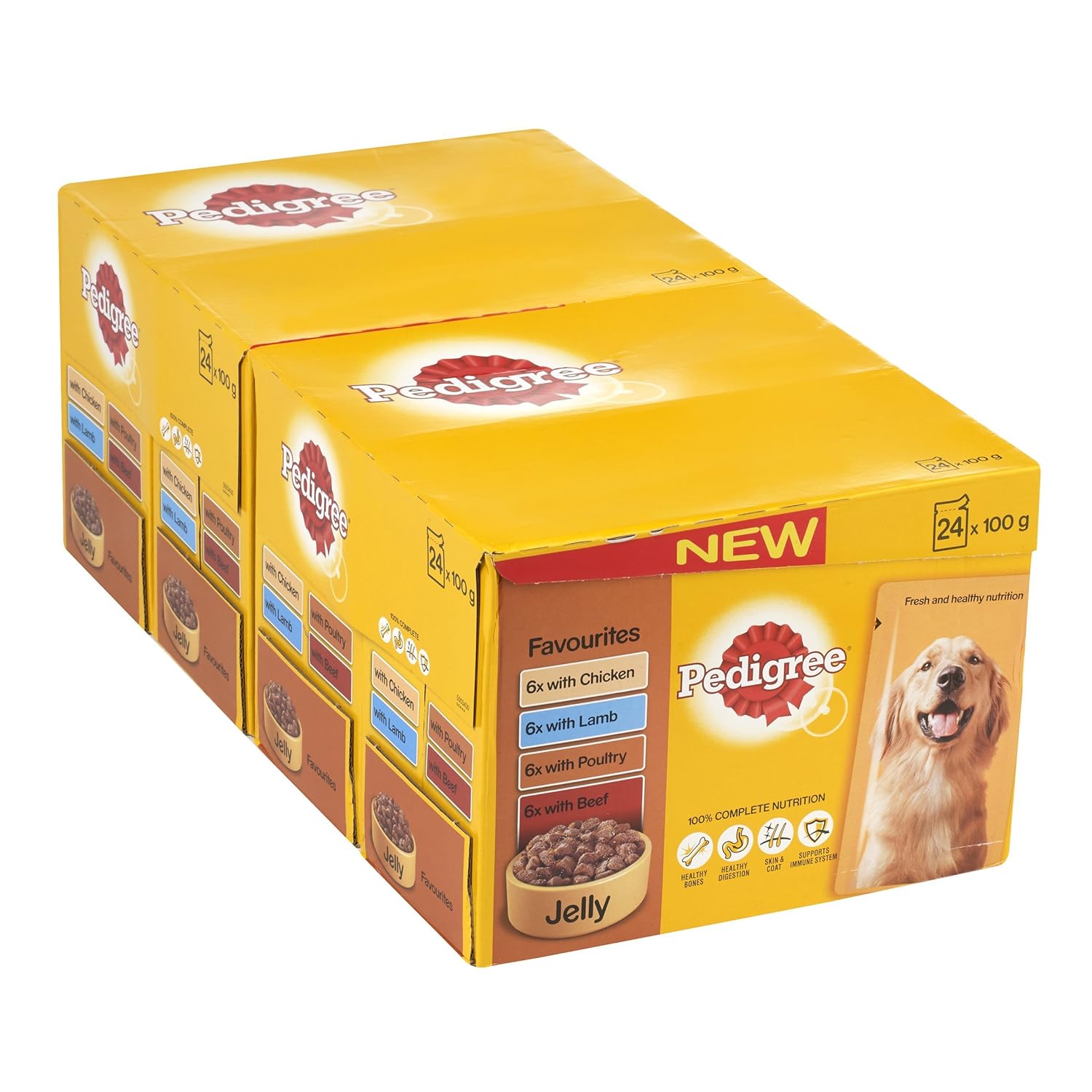 Pedigree Pouch Dog Food Favourites in Jelly 24x100g Pack of 2 Total 48 Pouches2 eBay