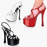 SULTRY-56, 6 1/2 Stiletto Heel Slingback Platform Sandal, by Pleaser USA