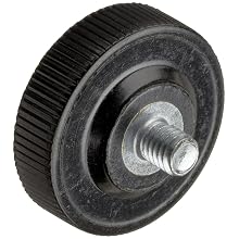 DimcoGray Black Phenolic Knurled Clamping Knob, Zinc Stud: 10-32" Thread x 7/32" Length, 1" Diameter x 13/32" Height x 1/2" Hub Dia (Pack of 10)