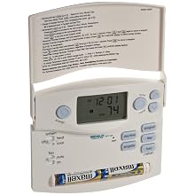 Supco 43355 Programmable Wall Thermostat with Blue Night Light, 45 to 95 Degree F, 20-30 VAC