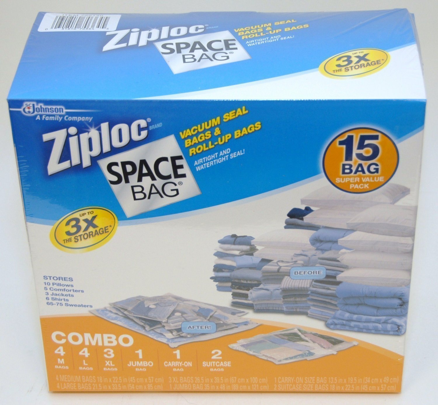Купить Ziploc Space Bag 15 Bag Space Saver Set в интернетмагазине