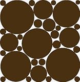 30 Chocolate Brown, 5 Variety Peel & Stick - Repositionable - Polka Dot Wall Stickers