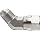 Brennan 6502-06-06-SS, Stainless Steel JIC Tube Fitting, 06MJ-06FJS 45 Degrees Elbow, 3/8" Tube OD