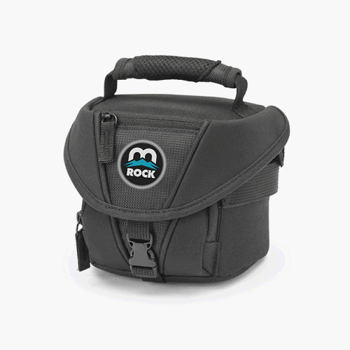 Ozark 505 Black small compact soft tough durable digital camera camcorder three 3 our 4 inch lens bags cases pouches