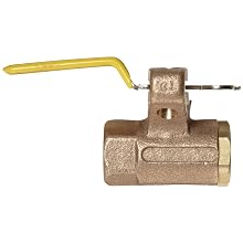 Apollo 75-100 Series Bronze Ball Valve, Two Piece, Inline, Lockable Lever, NPT Female
