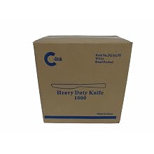 C-Link PK054W Heavy-Duty Polypropylene Knife, White (Case of 1000)