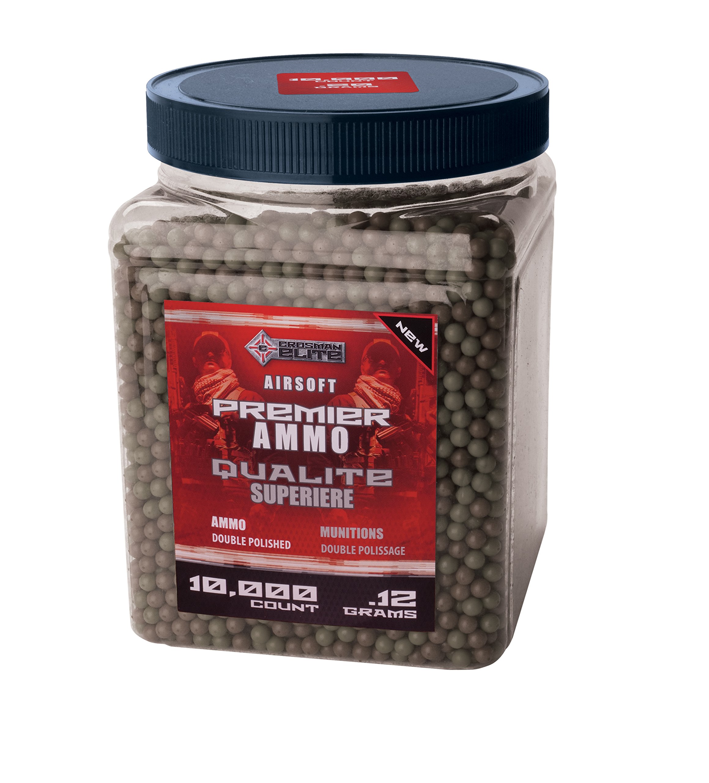 Crosman AirSoft Camo Ammo BBs, 10,000 count, .12g ( air soft refil gun
