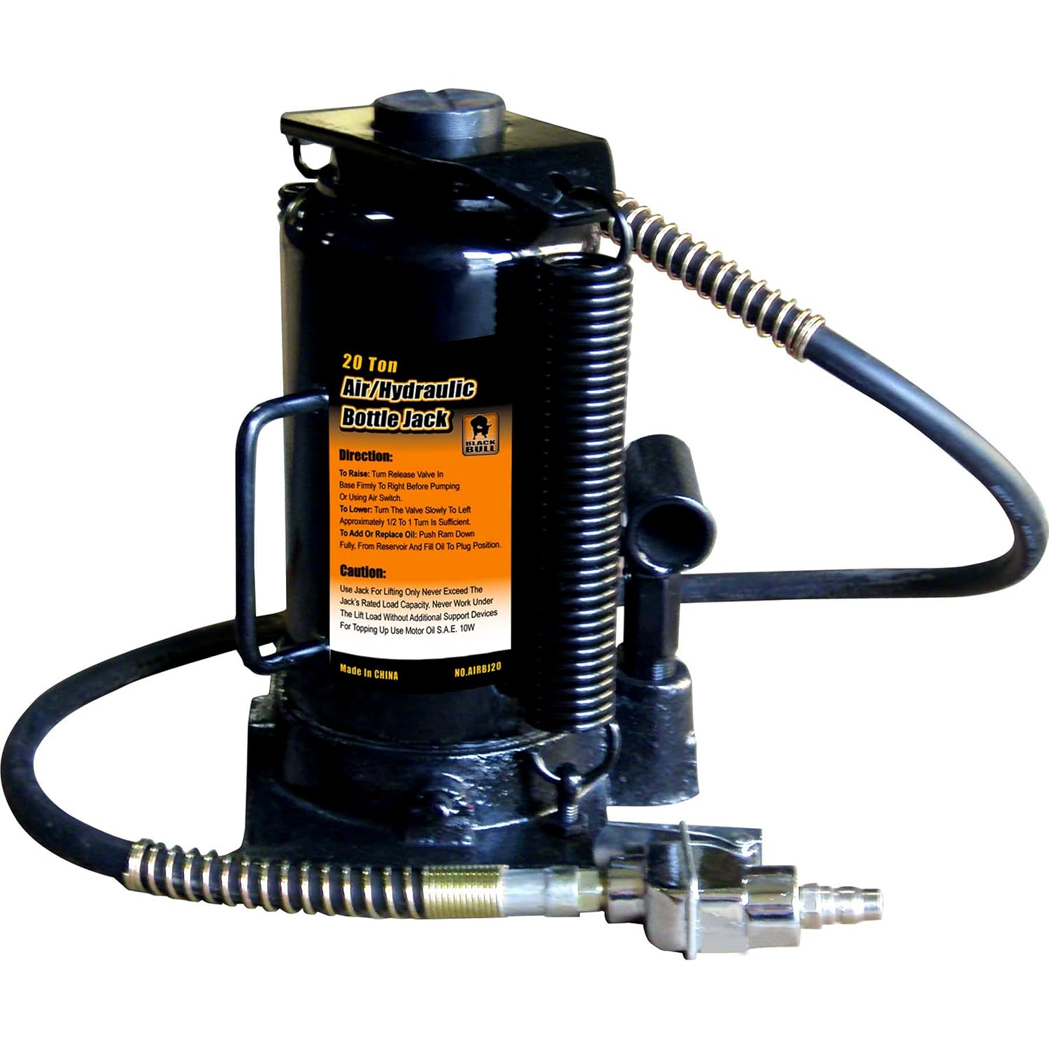 20 Ton Air/Hydraulic Bottle Jack Compressor for Pneumatic Repairs w