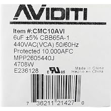 Aviditi 10AVI Capacitor, 6 Microfarad, 440-Volt