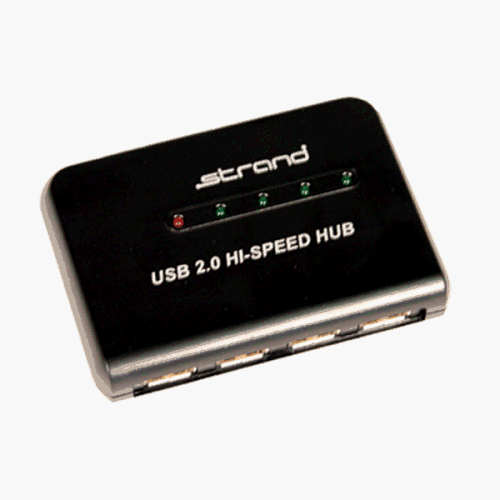 : Strand USB 4 Port Hub with Mains Adaptor