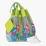SURFBOARD beach green TOTE BAG carryall w VISOR surfing