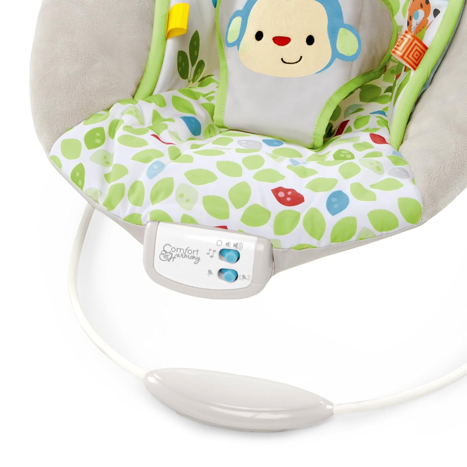 Bouncer Cradling Plush Seat Baby Vibrating Chair Merry Monkeys Comfort