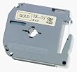 Brother Tape Cartridge 0.5IN Wide, Non-laminated Black on Gold (M831)