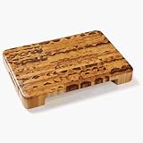 Proteak 601 Bowl Cut-Out Rectangle End Grain Chopping Block - 20 X 14 X 2.5 Inch by Proteak