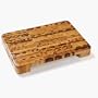 Rectangular Chopping Block with Hand Grip and Bowl Cut-Out