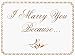 Books : I Marry You Because. . .
