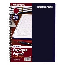Adams Employee Payroll Record, 50 Employee Capacity, Spiral Binding, 8.5 x 11 Inches, White, (AFR51)