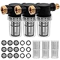 BEETRO Garden Hose Sediment Filter Attachment, with 100 Mesh and 40 Mesh Screen