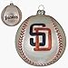 Scottish Christmas San Diego Padres MLB Glass Baseball Ornament - 3 Inch