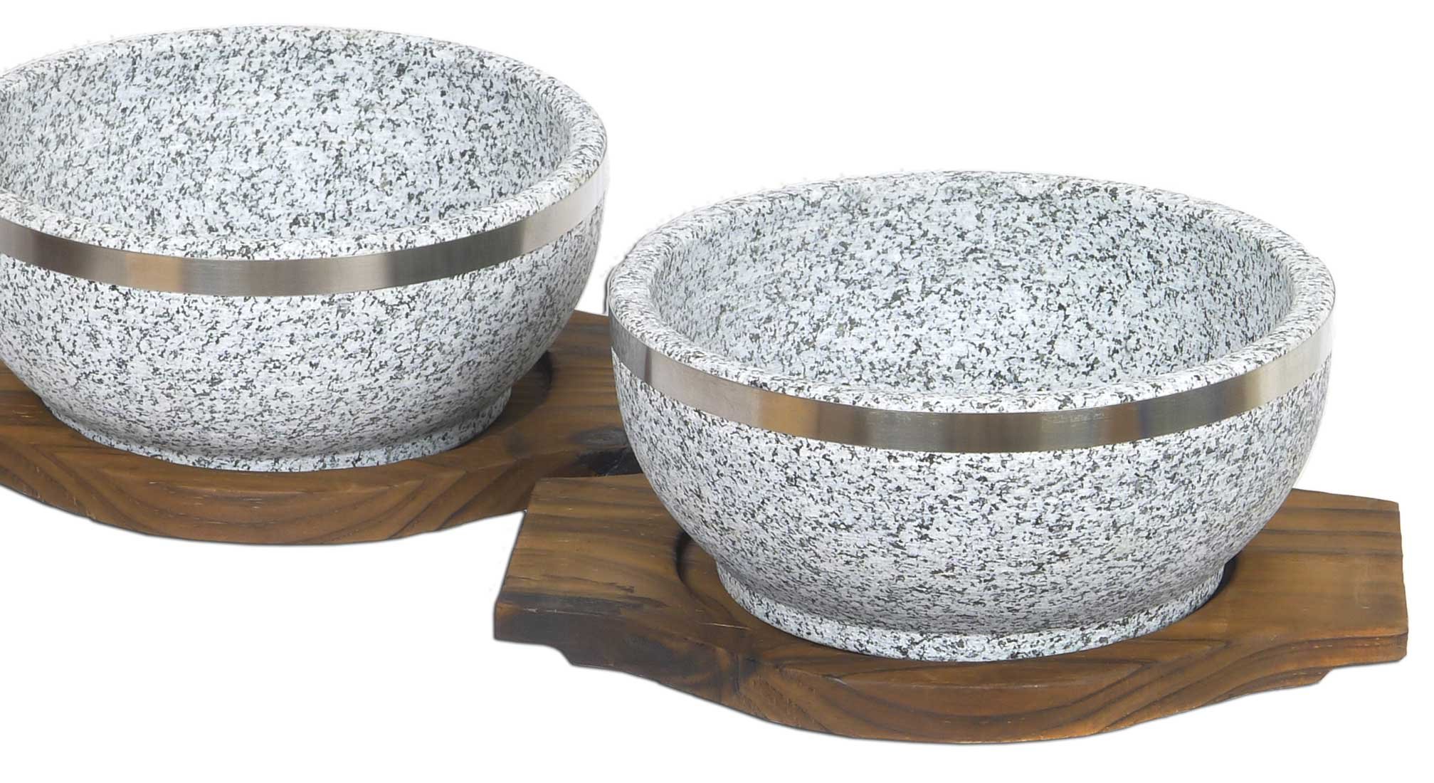 Spiceberry Home Granite Stone Dolsot Bibimbap Bowls, Set of 2