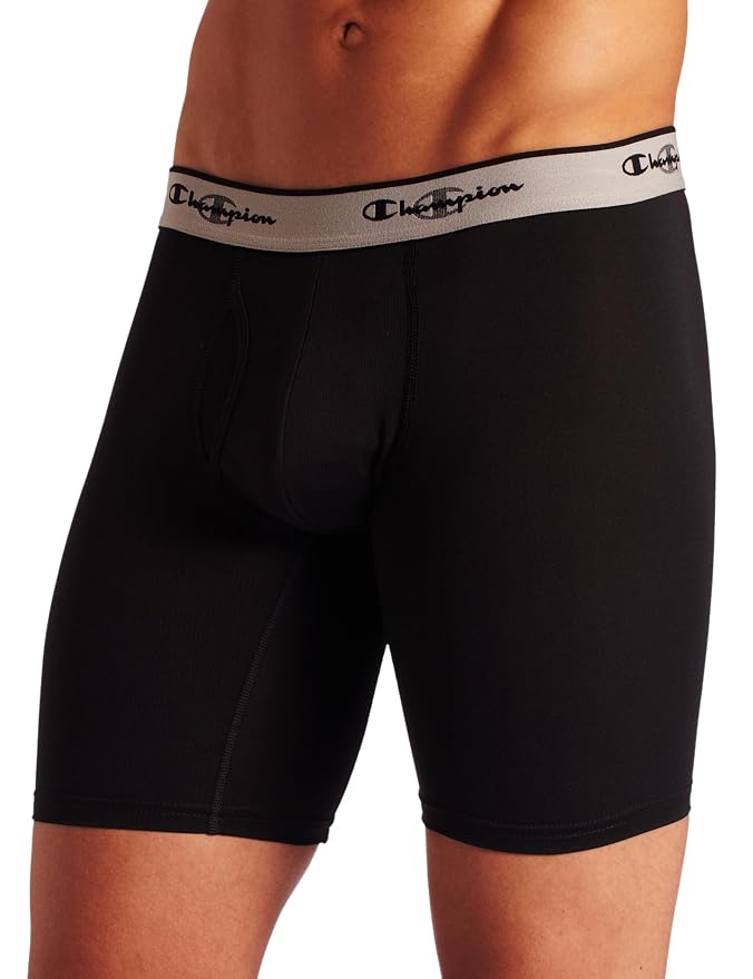Amazon.com: Champion Men's Tech Performance Long Boxer Brief ...