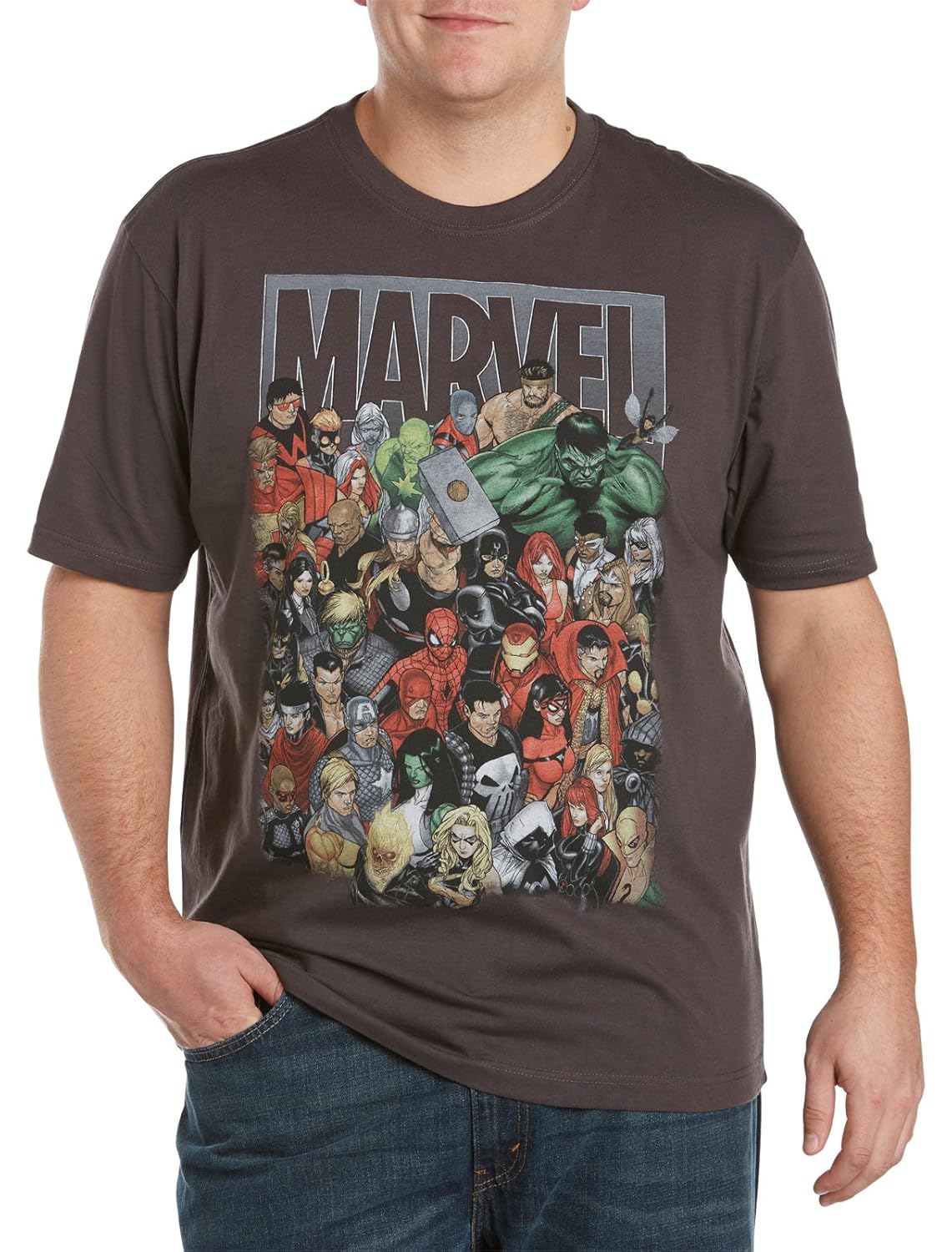 characters on my new Marvel shirt 