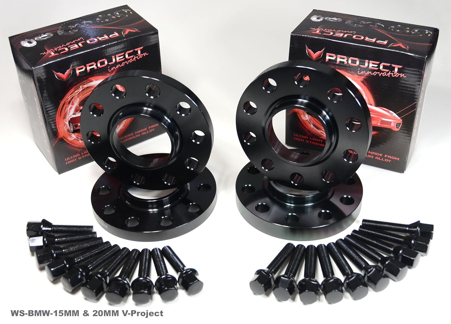 Black 15mm & 20mm Hubcentric Wheel Spacers Adapter BMW 5 Series 550i E60 2006-2010 Bolt Pattern: 5x120 Center Bore: 72.5 with 20pcs Black Cone 12x1.5x45mm & 12x1.5x50mm Shank Brand New V-PROJECT COMBO KIT
Black 15mm & 20mm Hubcentric Wheel Spacers Adapter BMW 5 Series 550i E60 2006-2010 Bolt Pattern: 5x120 Center Bore: 72.5 with 20pcs Black Cone 12x1.5x45mm & 12x1.5x50mm Shank Brand New V-PROJECT COMBO KIT