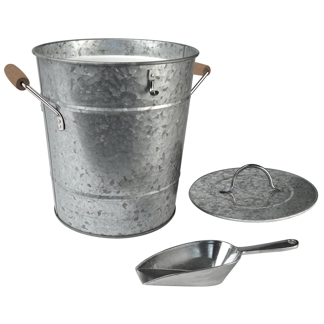 Artland Oasis Ice Bucket with Scoop, Galvanized, Metal