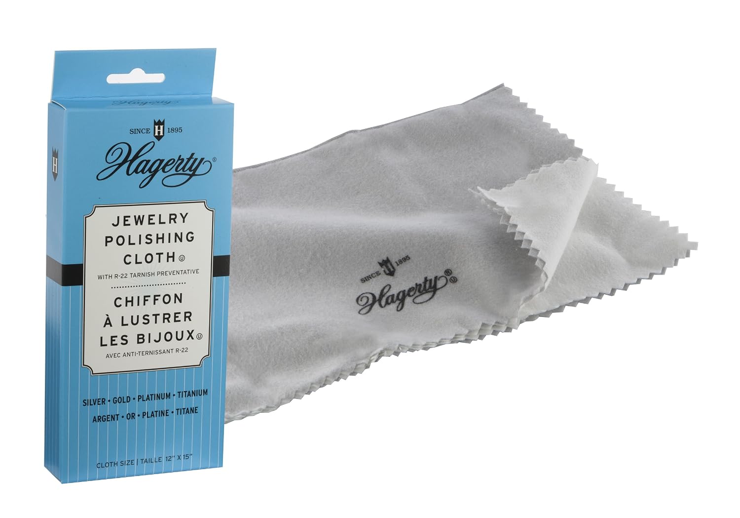 Hagerty 12 by 15 inch Silver Jewelry Polishing Cloth Lite