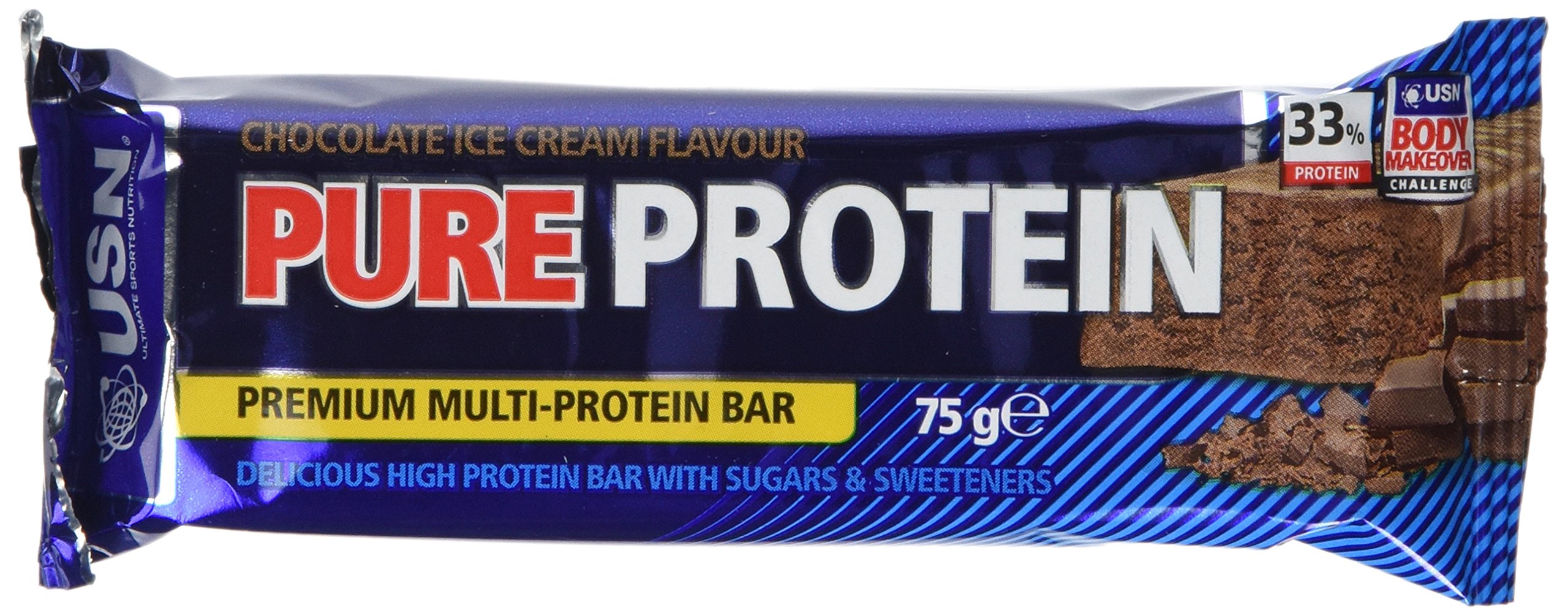 USN Pure Protein Meal Bars Box of 12 Chocolate IceCream 75 g