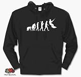 KITE SURFING evolution Kapuzen-Sweat-Shirt S-XXL Schwarz M