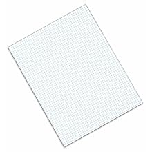 TOPS Quadrille Pads, 5 Squares per Inch, 8.5 x 11 Inches, Medium Weight, 50 Sheets per Pad, 12-Count, White, (3315)
