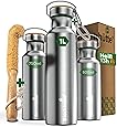 Premium Edelstahl Trinkflasche isoliert 1L BPA Frei