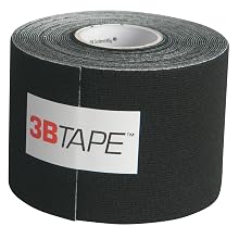 3B Scientific S-3BTBK Black Cotton Rayon Fiber Kinesiology Tape, 16' Length x 2" Width