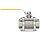 Merit Brass Stainless Steel 316 Ball Valve, Three Piece, Full Port, Lever, Socket Weld