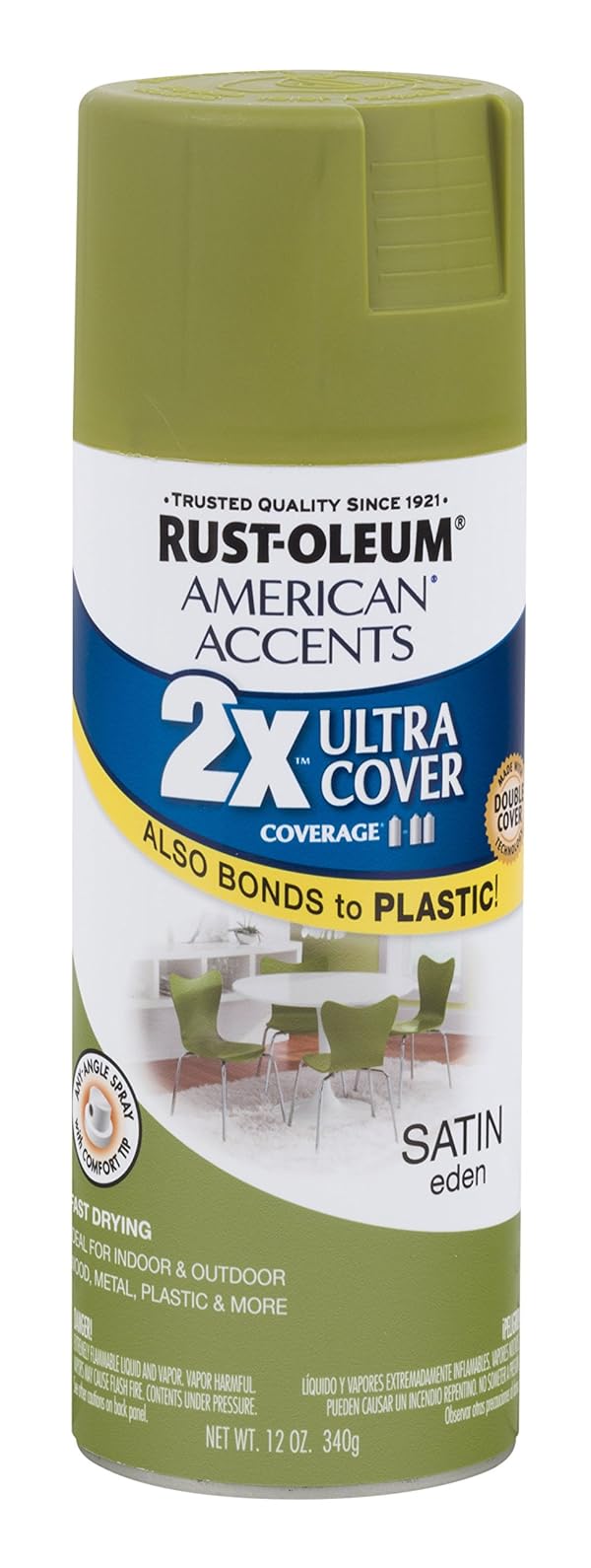 RustOleum 284986 American Accents Ultra Cover 2X Satin, Each, Eden