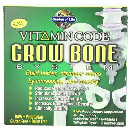 Save Over 35% On Garden Of Life Garden of Life Vitamin Code Grow Bone System, (Raw Calcium 150 Vegetarian and Growth Factor S 90 Vegetarian Capsules) Reviews Garden of Life Vitamin Code Grow Bone System Raw Calcium and Growth Factor S90 and buy best price