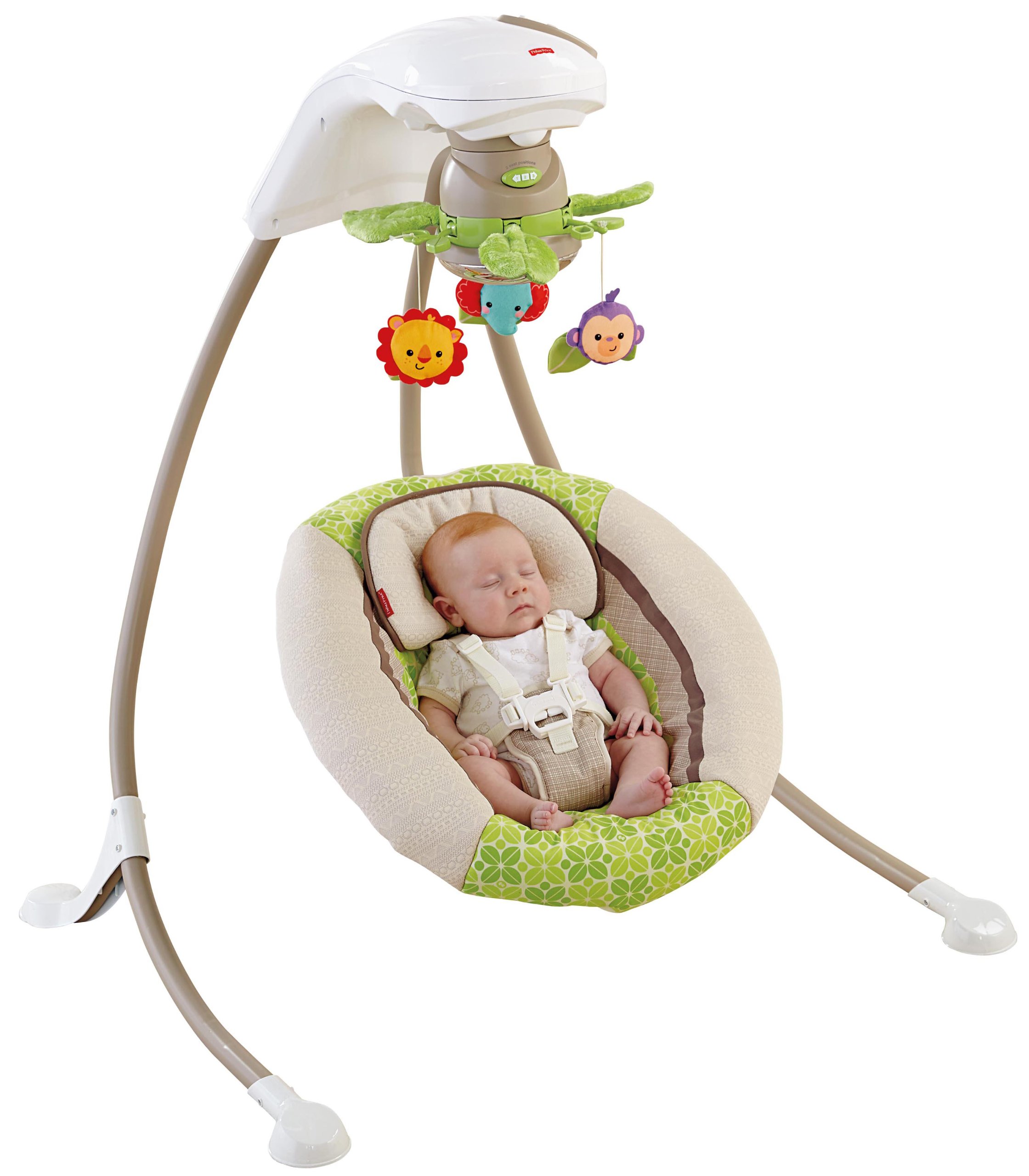 Fisher-Price Deluxe Cradle 'N Swing Rainforest Friends X7340 746775161651 21 81PH7avavfL