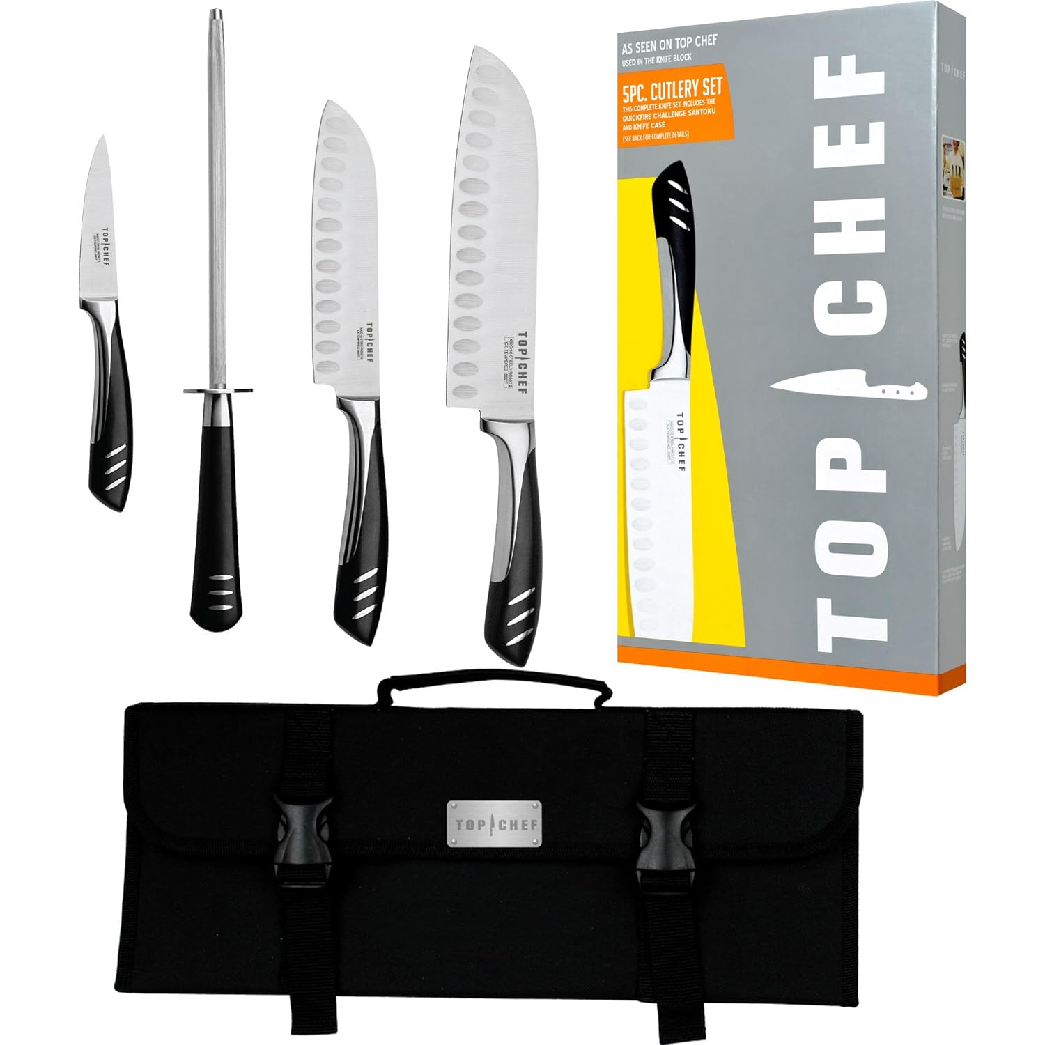 Top Chef by Master Cutlery 5Piece Chef Basic Knife Set with Nylon