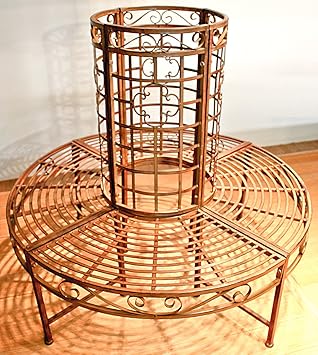 Garden Pleasure 950251 Baumbank aus Metall, pulverbeschichtet in